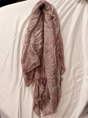 Ferragamo Soft Dusty Rose Decorative Throw Scarf - Lightweight Home Accent